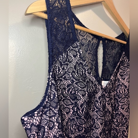 Motherhood Maternity Gender Reveal Lace Overlay Sleeveless Dress NWT - Picture 8 of 16